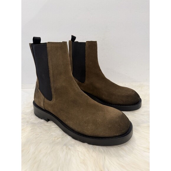 Zara Men Limited Edition Suede Leather Chelsea Boots Brown US 12 EUR 45 - Picture 1 of 8